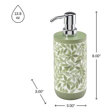 Collection Resin Lotion Pump Soap Dispenser Green Bathroom Countertop Accessory