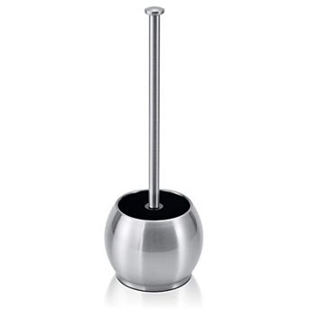 Stainless Steel Toilet Plunger with Holder Heavy Duty Bathroom Cleaning Tool 6.5" X 18.5"