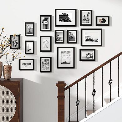 15 Pack Picture Frames Set Multi Sizes 8x10 5x7 4x6 Wall Gallery Collage Mounting Tabletop