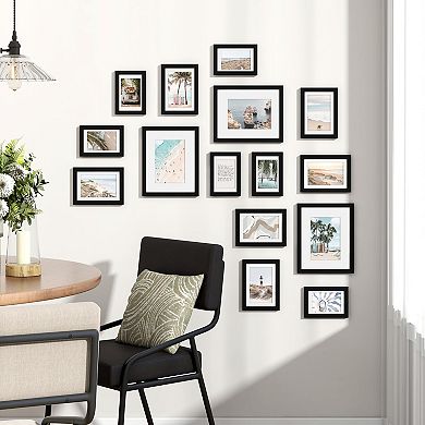 15 Pack Picture Frames Set Multi Sizes 8x10 5x7 4x6 Wall Gallery Collage Mounting Tabletop