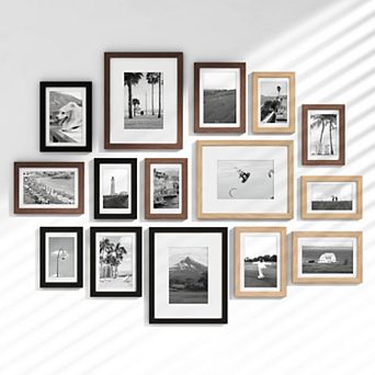 15 Pack Picture Frames Set Multi Sizes 8x10 5x7 4x6 Wall Gallery Collage Mounting Tabletop