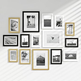 15 Pack Picture Frames Set Multi Sizes 8x10 5x7 4x6 Wall Gallery Collage Mounting Tabletop