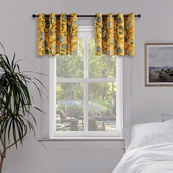 Hummingbird Kitchen Tier Curtains Botanical Grommet Room Darkening Window Drapes 2 Panels