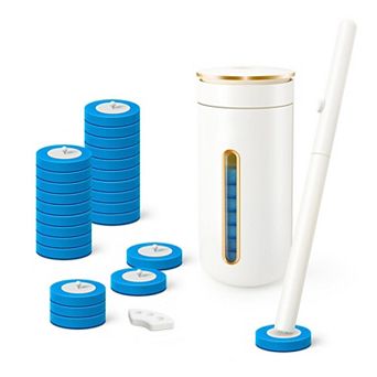 Disposable Toilet Brush with Holder 24 Refills Wall-Mounted Cleaning System Auto-Open Storage Box