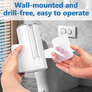 2 Pack Disposable Toilet Brush Set with 48 Refills Extended Handle Bathroom Cleaning System
