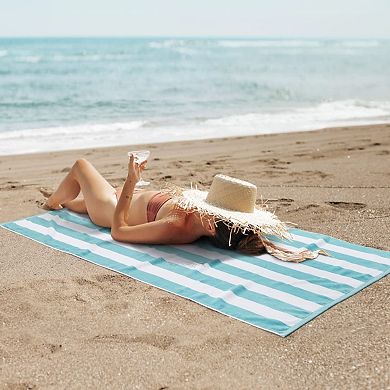 Large Extra Large Beach Towel Cotton Striped Pool Cabana Soft 36x70 Inch