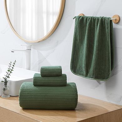 39x78 Bath Sheets Extra Large Towels Set Microfiber Soft Absorbent Striped