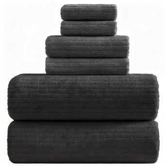 39x78 Bath Sheets Extra Large Towels Set Microfiber Soft Absorbent Striped