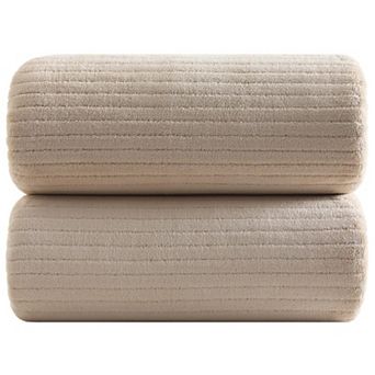 39x78 Bath Sheets Extra Large Towels Set Microfiber Soft Absorbent Striped