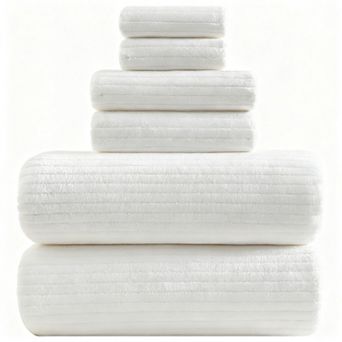 39x78 Bath Sheets Extra Large Towels Set Microfiber Soft Absorbent Striped