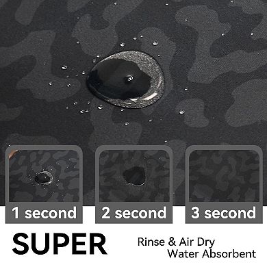 Leopard Print Bath Mats Set Non-slip Absorbent Quick-dry