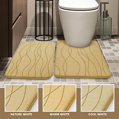 Memory Foam Bath Mat Ultra Absorbent Non Slip Washable