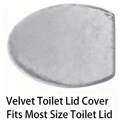 Memory Foam Bath Mat Toilet Lid Cover