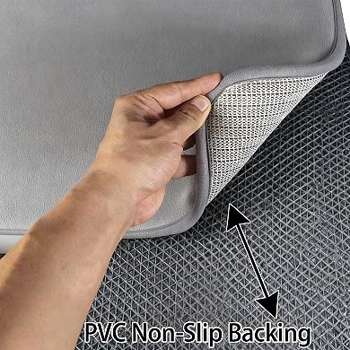 Memory Foam Bath Mat Toilet Lid Cover