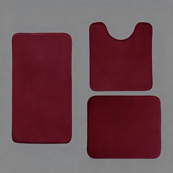 Memory Foam Bath Mat Toilet Lid Cover