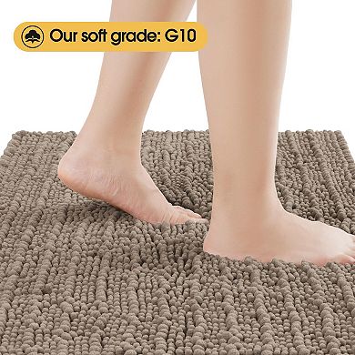 Luxury Chenille Bath Rug Non Slip Absorbent