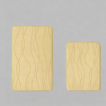 Memory Foam Bath Mat Set 2 pc Ultra Absorbent Non-Slip Washable