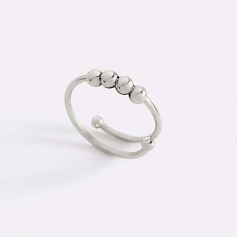 Adjustable Beaded Fidget Ring