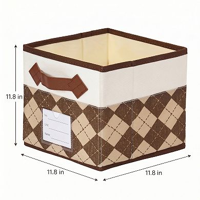 3Pcs Storage Cube Fabric Collapsible Storage Basket for Organizing Clothes Books