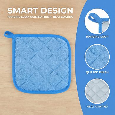 Pot Holders Polyester Heat Resistant Trivets Non Slip Hot Pads for Countertops 4 Pcs