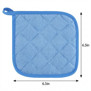 Pot Holders Polyester Heat Resistant Trivets Non Slip Hot Pads for Countertops 4 Pcs