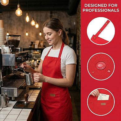 Aprons for Women with Pockets Kitchen Apron Adjustable Cooking Apron Durable Aprons for Home