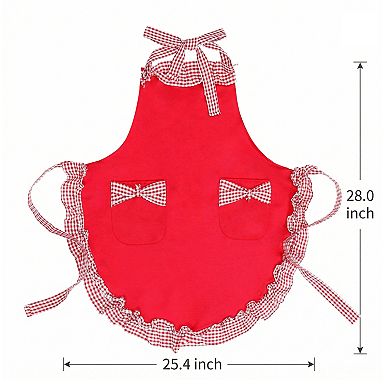 Maid style Apron with Pockets Kitchen Apron Cooking Apron for Women Durable Aprons for Home