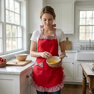 Maid style Apron with Pockets Kitchen Apron Cooking Apron for Women Durable Aprons for Home