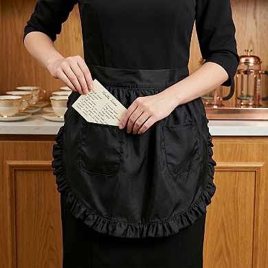 Aprons for Women with Pockets Kitchen Apron Ruffle Cooking Apron Durable Aprons for Home