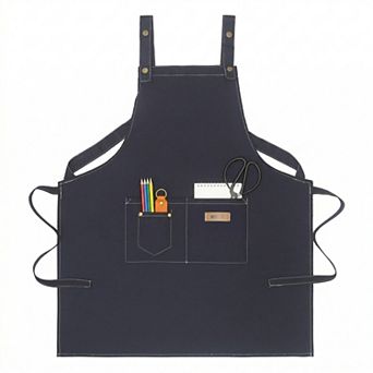 Aprons for Women with Pockets Kitchen Apron Long Waist Cooking Apron Durable Cotton Aprons for Home