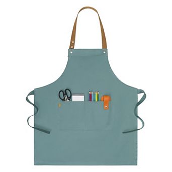 Aprons for Women with Pockets Waterproof Kitchen Apron Long Waist Cooking Apron