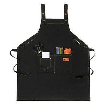 Aprons for Women with Pockets Kitchen Apron Adjustable Long Waist Cooking Apron for Home and Kitchen