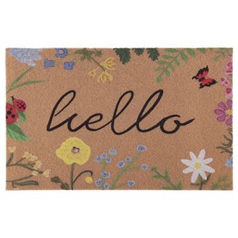 Natural Coir Doormat Front Door Mat Outdoor with Non Slip Backing Waterproof Mat for Scraper Rug