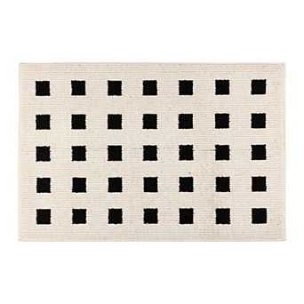 Geometric Door Mat Indoor Outdoor Waterproof Non Slip Low Profile Entryway Rug Scraper Mat