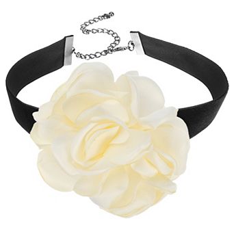 Rose Chokers Necklace for Women Flower Chokers Adjustable Velvet Fashion Accessories