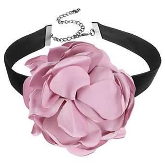 Rose Chokers Necklace for Women Flower Chokers Adjustable Velvet Fashion Accessories