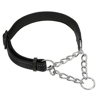 Dog Chain Collars Adjustable No Pull Training Reflective Collar with Steel Chain Intended for Pets