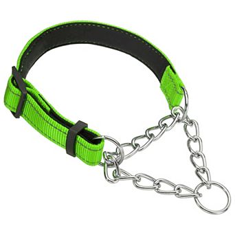 Dog Chain Collars Adjustable No Pull Training Reflective Collar with Steel Chain Intended for Pets
