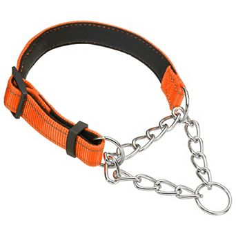 Dog Chain Collars Adjustable No Pull Training Reflective Collar with Steel Chain Intended for Pets
