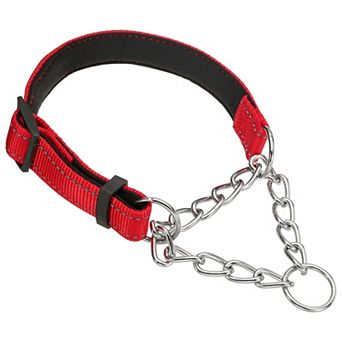 Dog Chain Collars Adjustable No Pull Training Reflective Collar with Steel Chain Intended for Pets