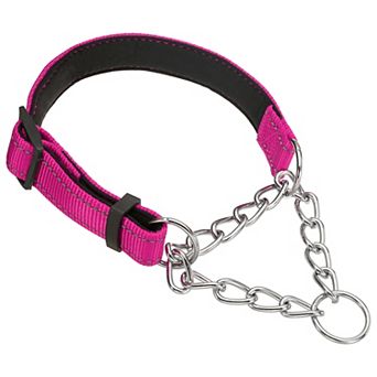 Dog Chain Collars Adjustable No Pull Training Reflective Collar with Steel Chain Intended for Pets