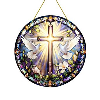 Colorful Acrylic Suncatcher, 7.8 in Hanging Window Wall Art Decor, Gift Idea for Women, Moms, Wives