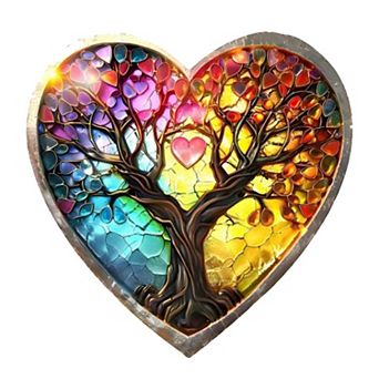 Colorful Acrylic Suncatcher, 7.8 in Hanging Window Wall Art Decor, Gift Idea for Women, Moms, Wives
