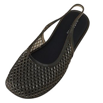 Roxoni Women's Woven Slide Sandals Open Toe Comfort Slippers for Indoor Outdoor Wear