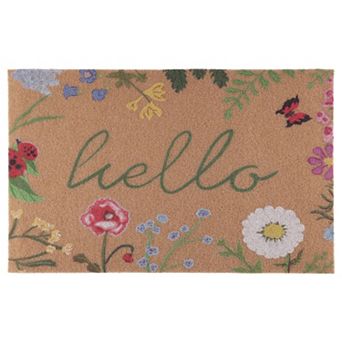 Natural Coir Doormat Front Door Mat Outdoor with Non Slip Backing Waterproof Mat 28"x18"
