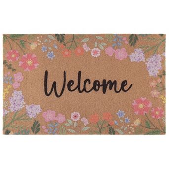 Natural Coir Doormat Front Door Mat Outdoor with Non Slip Backing Waterproof Mat 28"x18"