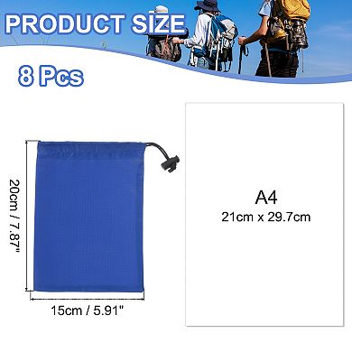 8Pcs Drawstring Bag with Toggle, Stuff Sack String Waterproof