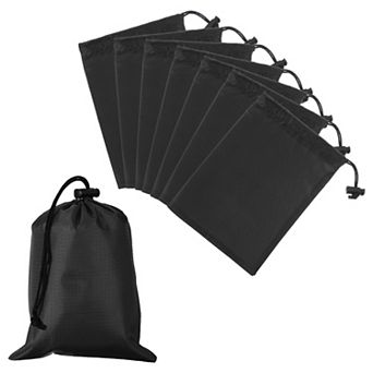 8 pc Drawstring Bag with Toggle, Stuff Sack String Waterproof