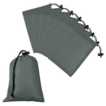 8 pc Drawstring Bag with Toggle, Stuff Sack String Waterproof