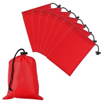 8 pc Drawstring Bag with Toggle, Stuff Sack String Waterproof